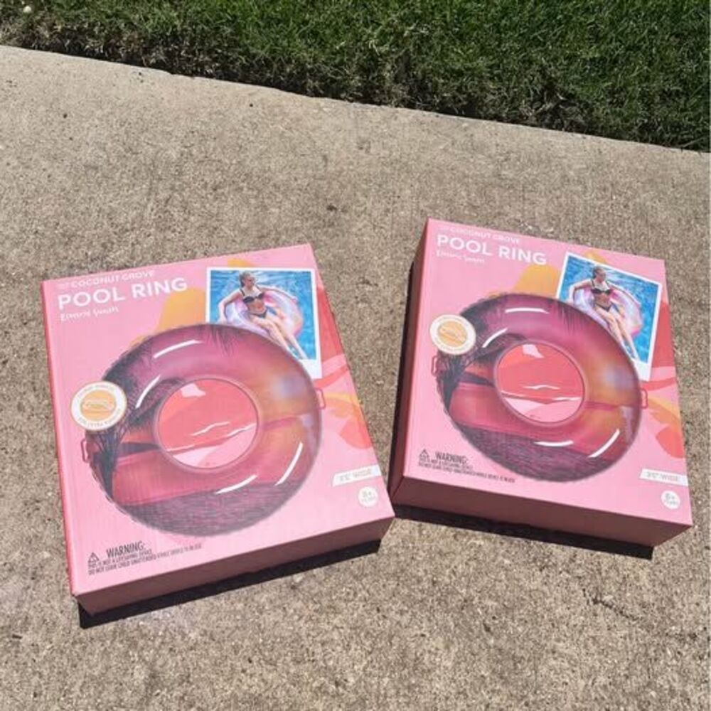 2 NEW Coconut Grove Electric Sunset Pool Float‎ Rings 41.5” Inflatable Tubes